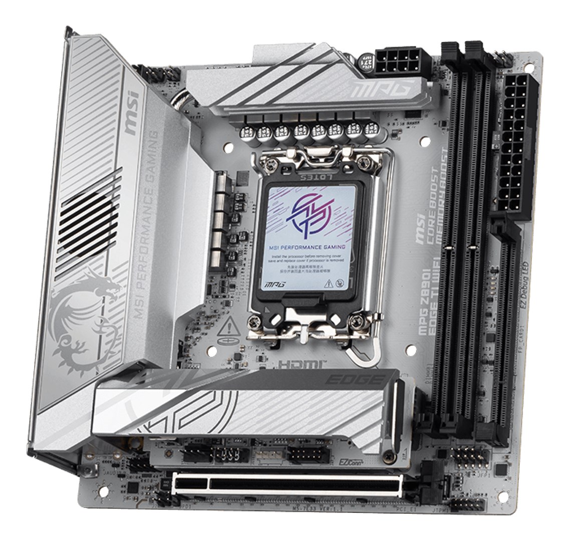 MSI MPG Z890I EDGE TI WIFI motherboard Intel Z890 LGA 1851 (Socket V1) mini ITX MSI MPG Z890I EDGE TI WIFI motherboard Intel Z890 LGA 1851 (Socket V1) mini ITX
