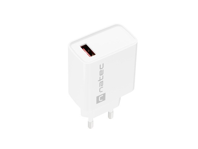 NATEC NETWORK CHARGER RIBERA USB-A 18W WHITE NATEC NETWORK CHARGER RIBERA USB-A 18W WHITE