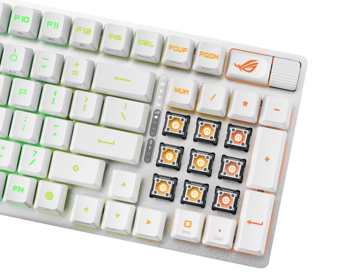 ASUS ROG Strix Scope II 96 RX Wireless keyboard Gaming USB + RF Wireless + Bluetooth White ASUS ROG Strix Scope II 96 RX Wireless keyboard Gaming USB + RF Wireless + Bluetooth White