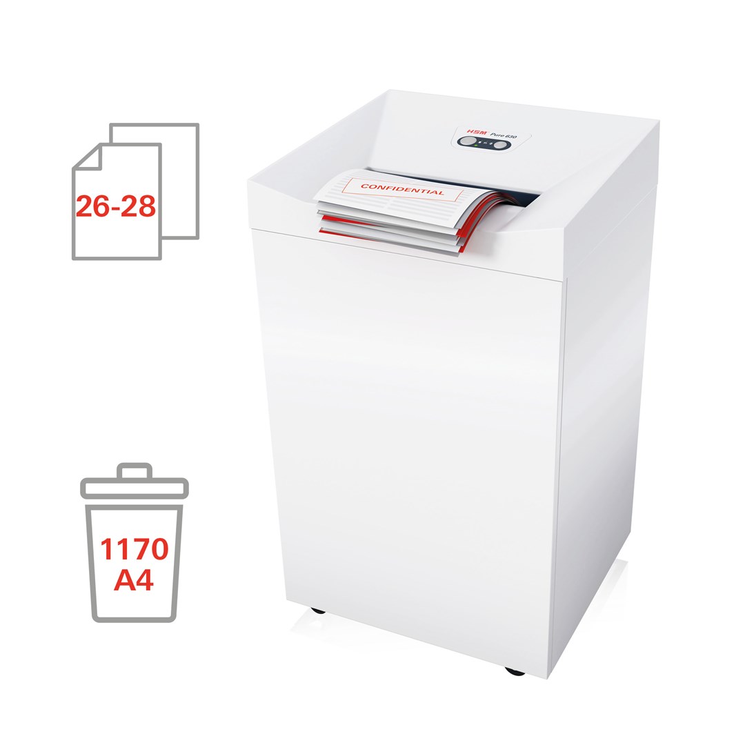 HSM Pure 630 shredder, 130 l, 3,9 mm HSM Pure 630 shredder, 130 l, 3,9 mm