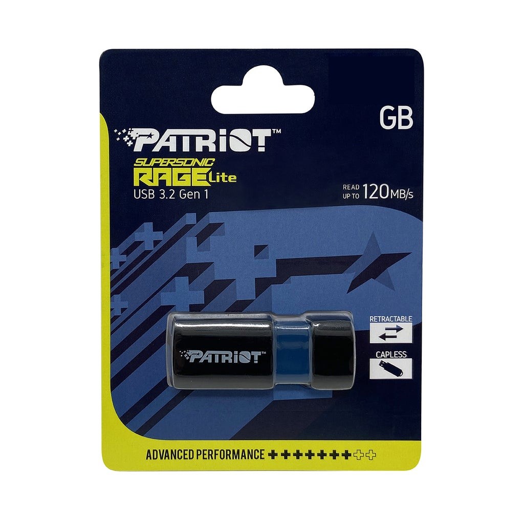 Patriot Memory Supersonic Rage Lite USB flash drive 32 GB USB Type-A 3.2 Gen 1 (3.1 Gen 1) Black, Blue Patriot Memory Supersonic Rage Lite USB flash drive 32 GB USB Type-A 3.2 Gen 1 (3.1 Gen 1) Black, Blue