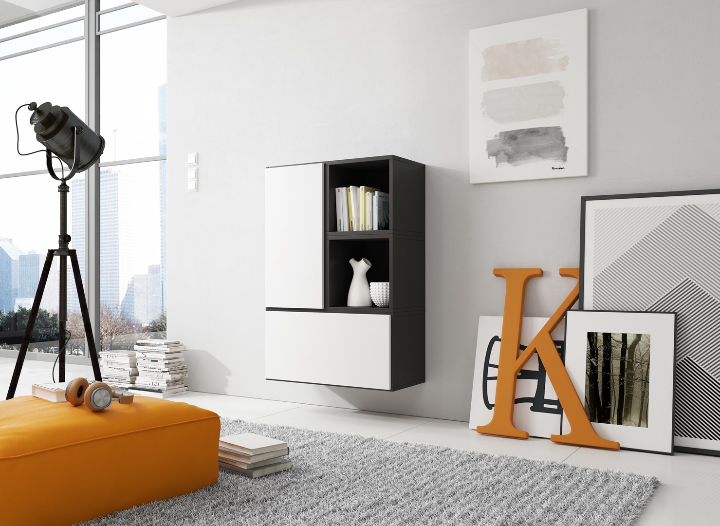 Cama living room furniture set ROCO 17 (2xRO3 + 2xRO6) black/black/white Cama living room furniture set ROCO 17 (2xRO3 + 2xRO6) black/black/white