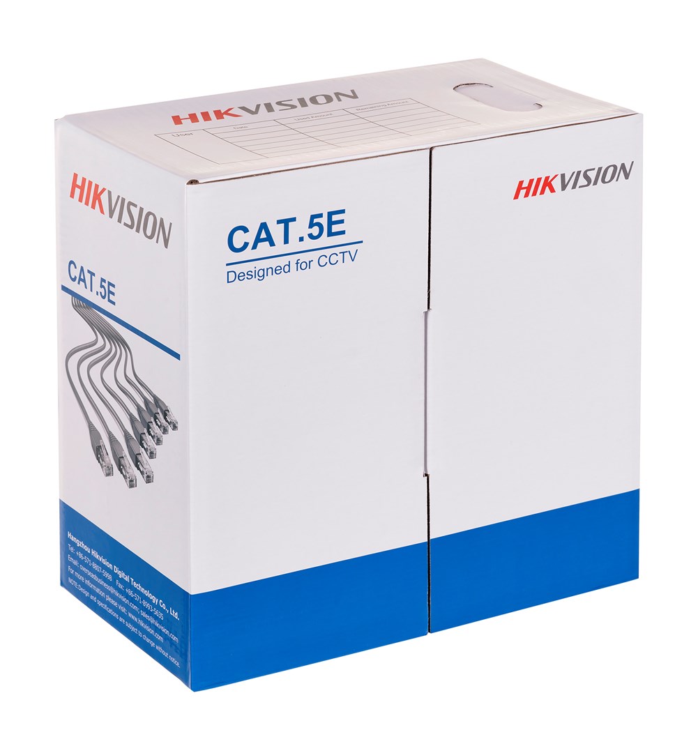 Hikvision DS-PL-5E networking cable Grey 305 m Cat5e U/UTP (UTP) Hikvision DS-PL-5E networking cable Grey 305 m Cat5e U/UTP (UTP)