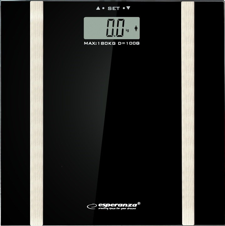 Esperanza EBS018K personal scale Rectangle Black Electronic personal scale Esperanza EBS018K personal scale Rectangle Black Electronic personal scale