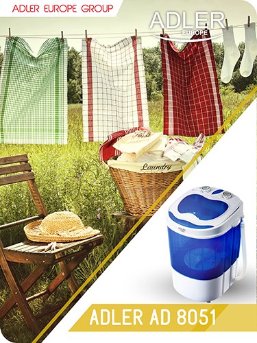 Adler AD 8051 washing machine Top-load 3 kg Blue, White Adler AD 8051 washing machine Top-load 3 kg Blue, White