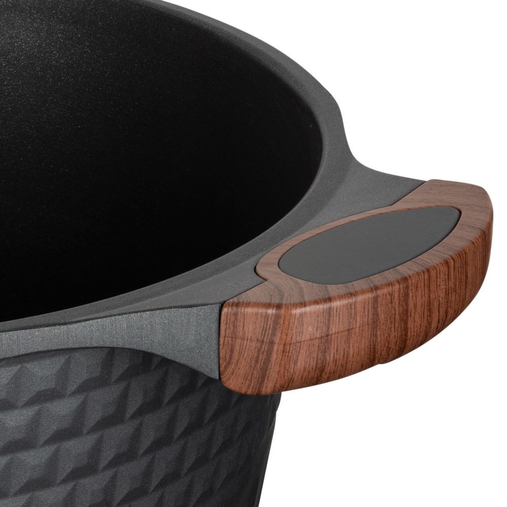 Resto Kitchenware Capella 6.6 L Round Black, Wood Resto Kitchenware Capella 6.6 L Round Black, Wood