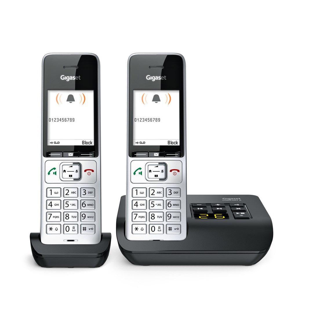 Gigaset COMFORT 500A duo Analog/DECT telephone Caller ID Black, Silver Gigaset COMFORT 500A duo Analog/DECT telephone Caller ID Black, Silver