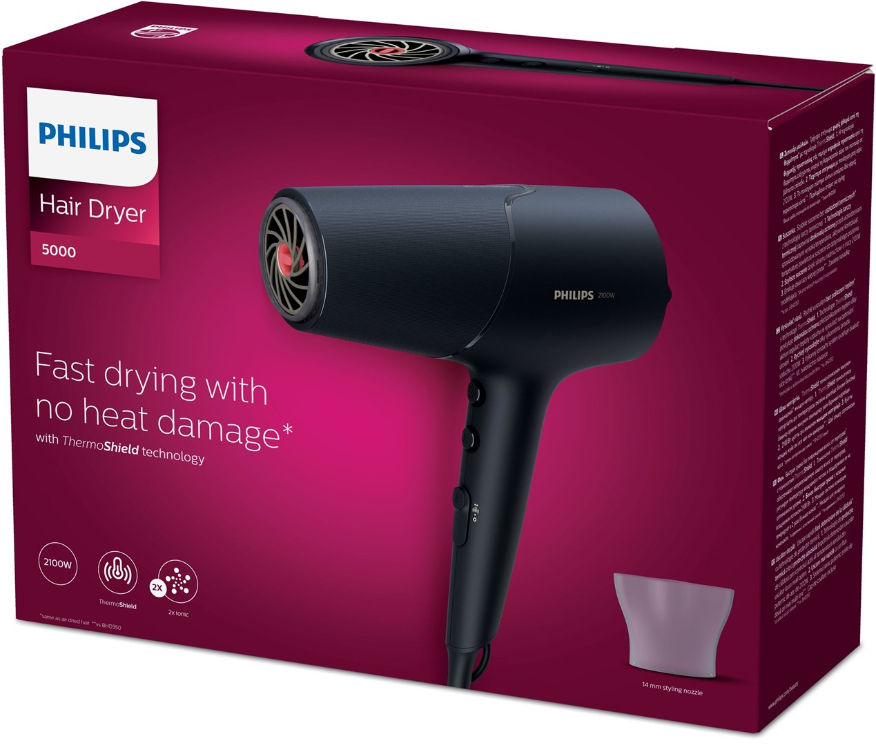 Philips 5000 series BHD504/00 hair dryer 2100 W Grey Philips 5000 series BHD504/00 hair dryer 2100 W Grey