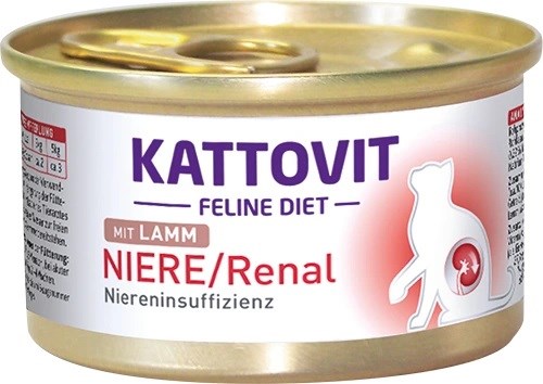 KATTOVIT Feline Diet Niere/Renal Lamb - wet cat food - 85g KATTOVIT Feline Diet Niere/Renal Lamb - wet cat food - 85g