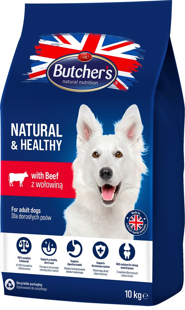 BUTCHER'S Natural&Healthy with beef - dry dog food - 10 kg BUTCHER'S Natural&Healthy with beef - dry dog food - 10 kg