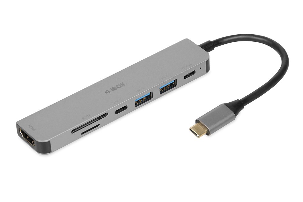 iBox IUH3SL4K interface hub USB Type-C 5000 Mbit/s Silver iBox IUH3SL4K interface hub USB Type-C 5000 Mbit/s Silver