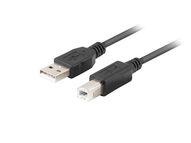 Lanberg CA-USBA-15CU-0010-BK kabel USB 1m 2.0 USB A->USB-B Black Lanberg CA-USBA-15CU-0010-BK kabel USB 1m 2.0 USB A->USB-B Black