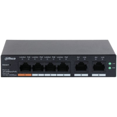 Dahua Technology DH-CS4006-4ET-60 network switch Managed L2 Gigabit Ethernet (10/100/1000) Power over Ethernet (PoE) Black Dahua Technology DH-CS4006-4ET-60 network switch Managed L2 Gigabit Ethernet (10/100/1000) Power over Ethernet (PoE) Black