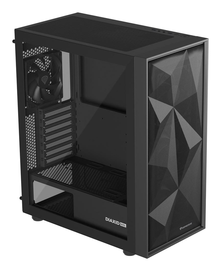GENESIS DIAXID 605F MIDI TOWER CASE WITH USB-C WINDOW BLACK GENESIS DIAXID 605F MIDI TOWER CASE WITH USB-C WINDOW BLACK