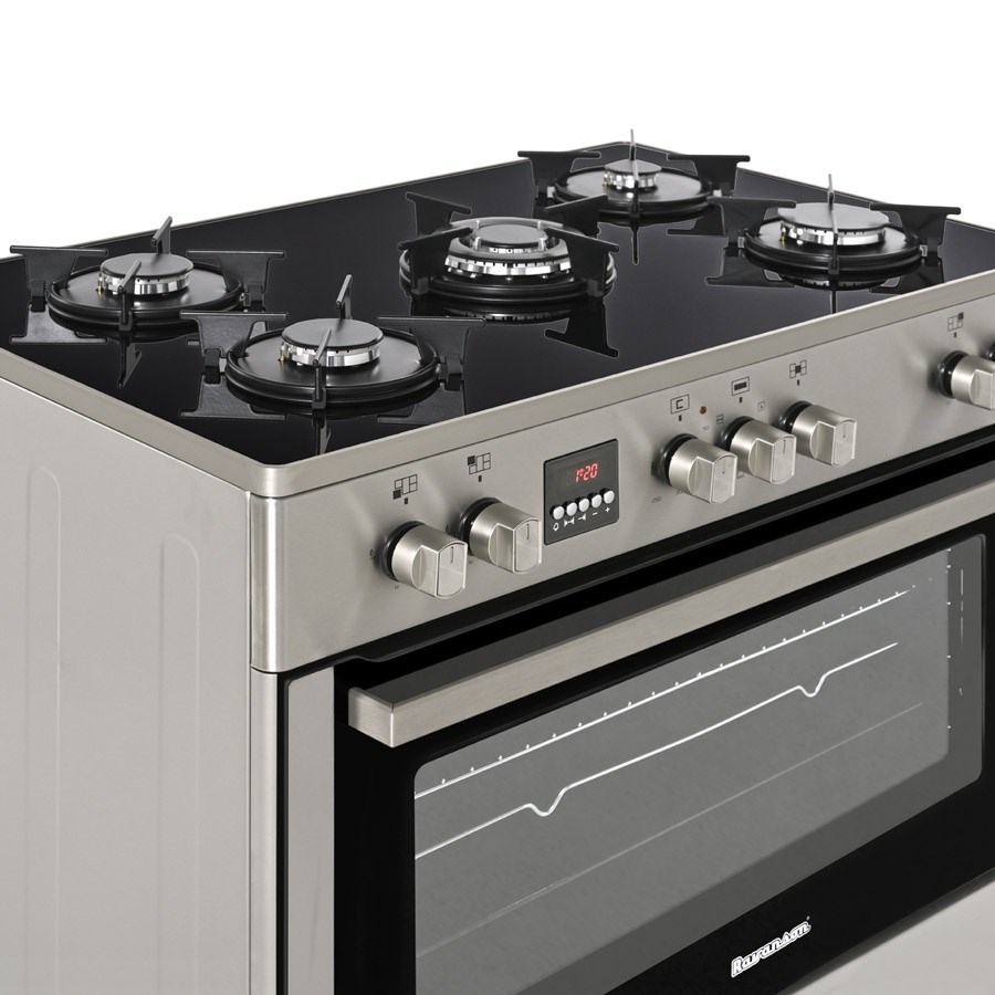 Gas-electric Cooker Ravanson KWGE-K90 Cheff Modern (silver) Gas-electric Cooker Ravanson KWGE-K90 Cheff Modern (silver)