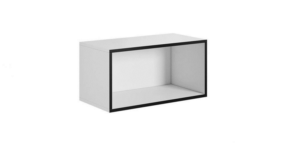 Cama open storage cabinet ROCO RO4 75/37/37 white/black Cama open storage cabinet ROCO RO4 75/37/37 white/black
