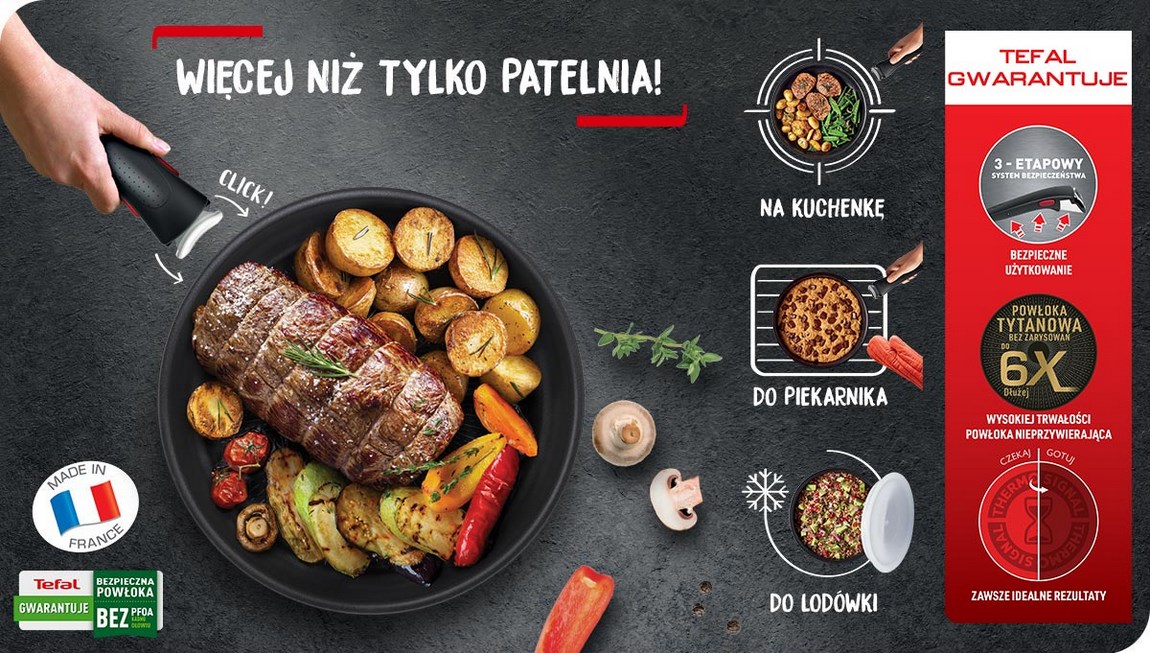 TEFAL Ingenio Unlimited 26 cm wok frying pan L7637732 TEFAL Ingenio Unlimited 26 cm wok frying pan L7637732