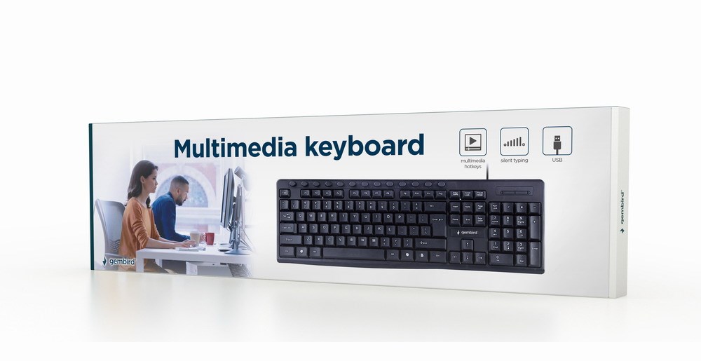 Gembird KB-UM-107 Multimedia keyboard, black, US-layout Gembird KB-UM-107 Multimedia keyboard, black, US-layout