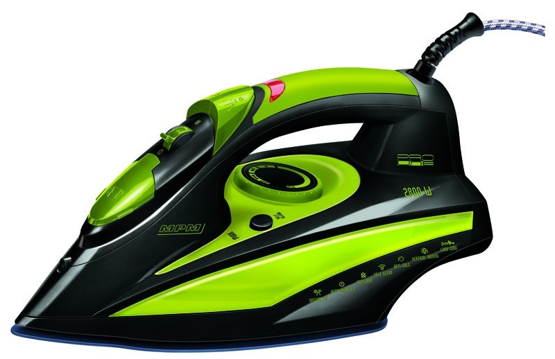MPM MZE-04 iron Dry & Steam iron Ceramic soleplate 2400 W Black, Green MPM MZE-04 iron Dry & Steam iron Ceramic soleplate 2400 W Black, Green
