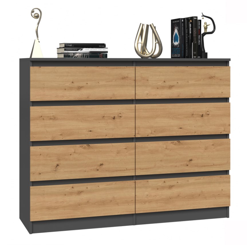 Topeshop M8 120 ANT/ART KPL chest of drawers Topeshop M8 120 ANT/ART KPL chest of drawers