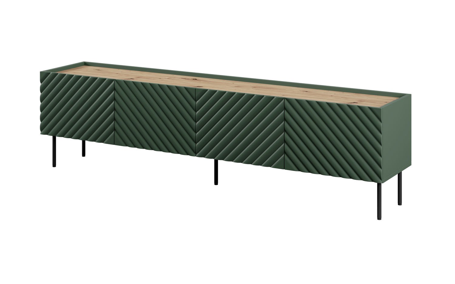4D RTV cabinet ONDA 200x40xH54.35 green (standing or wall mounted) 4D RTV cabinet ONDA 200x40xH54.35 green (standing or wall mounted)