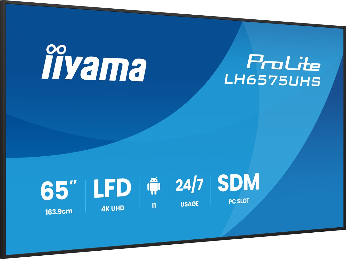 iiyama 65" 4K UHD Professional Digital Signage 24/7 display featuring Android OS, FailOver and Intel® SDM slot iiyama 65" 4K UHD Professional Digital Signage 24/7 display featuring Android OS, FailOver and Intel® SDM slot