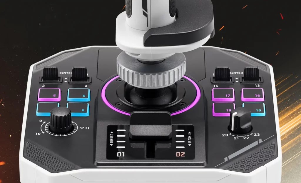 Thrustmaster Sol-R 2 HOSAS Space Sim Duo Black, White USB Flightstick Analogue / Digital PC Thrustmaster Sol-R 2 HOSAS Space Sim Duo Black, White USB Flightstick Analogue / Digital PC