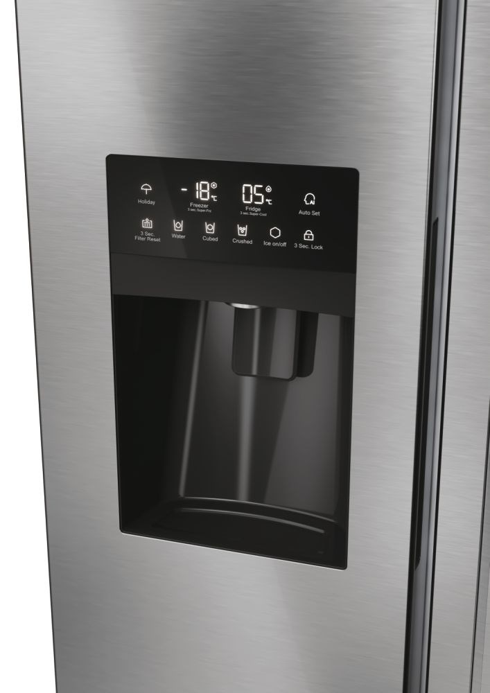 Haier SBS 90 Serie 5 HSR5918DIMP Free-standing double-sided fridge-freezer combination 511 l D Platinum, stainless steel Haier SBS 90 Serie 5 HSR5918DIMP Free-standing double-sided fridge-freezer combination 511 l D Platinum, stainless steel