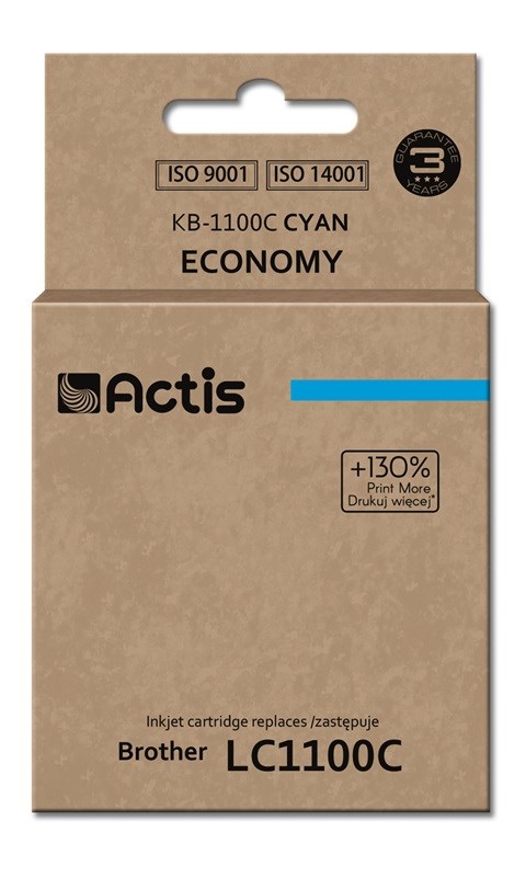 Actis KB-1100C Ink (replacement for Brother LC1100C/980C; Standard; 19 ml; cyan) Actis KB-1100C Ink (replacement for Brother LC1100C/980C; Standard; 19 ml; cyan)