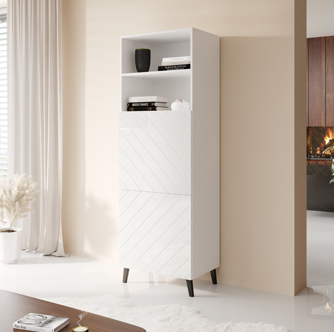 Cabinet ABETO 60x40x176.5 cm white/gloss white Cabinet ABETO 60x40x176.5 cm white/gloss white