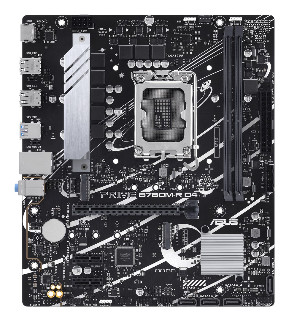 ASUS PRIME B760M-R D4 Intel B760 LGA 1700 micro ATX ASUS PRIME B760M-R D4 Intel B760 LGA 1700 micro ATX