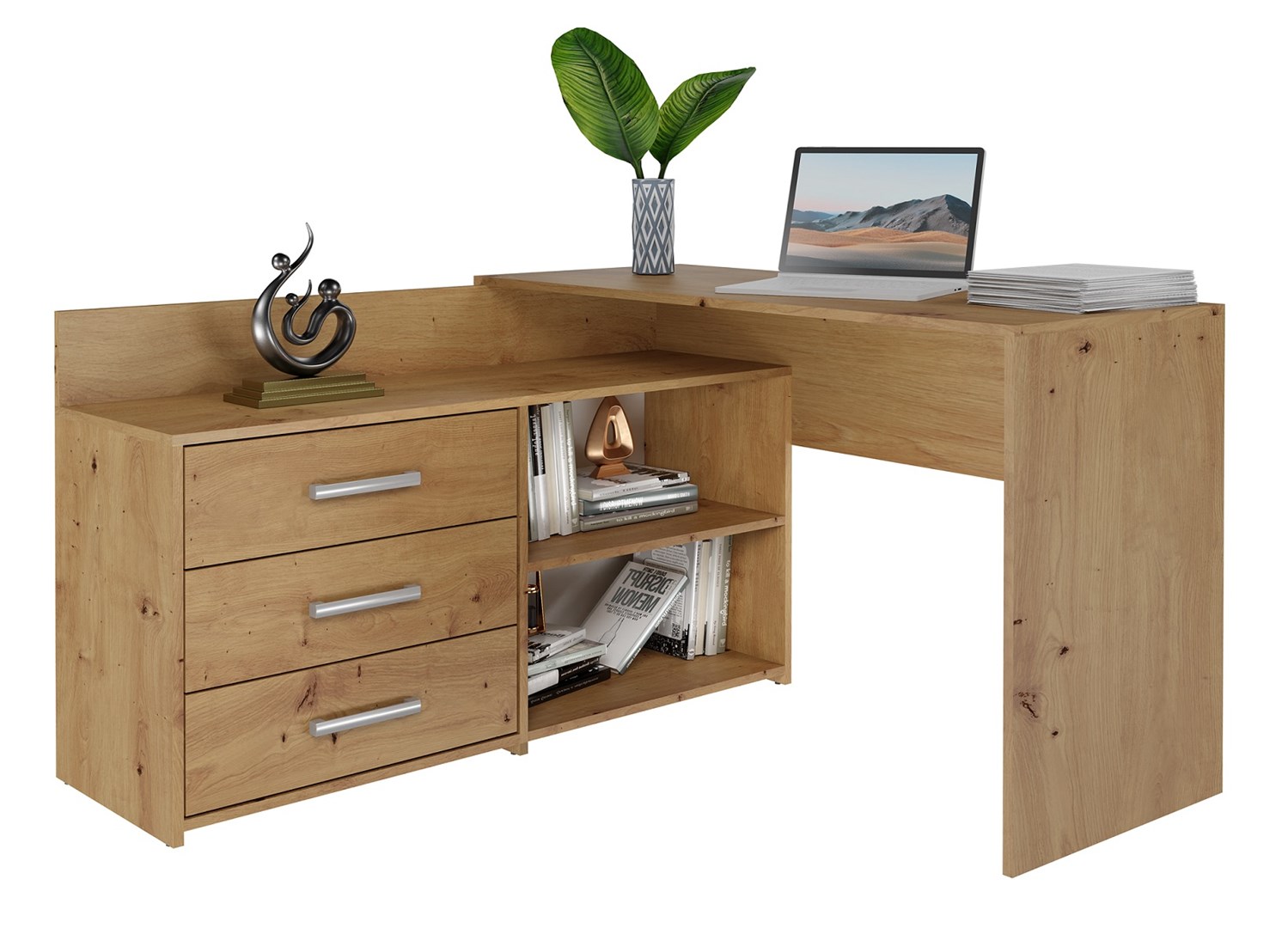Topeshop DANY ARTISAN KPL computer desk Oak colour Topeshop DANY ARTISAN KPL computer desk Oak colour