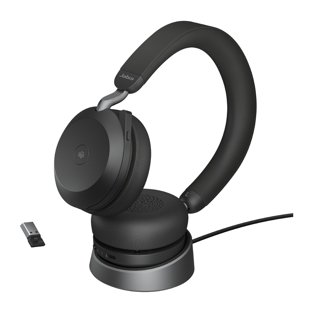 Jabra Evolve2 75 - USB-A MS Teams with Desk Stand - Black Jabra Evolve2 75 - USB-A MS Teams with Desk Stand - Black