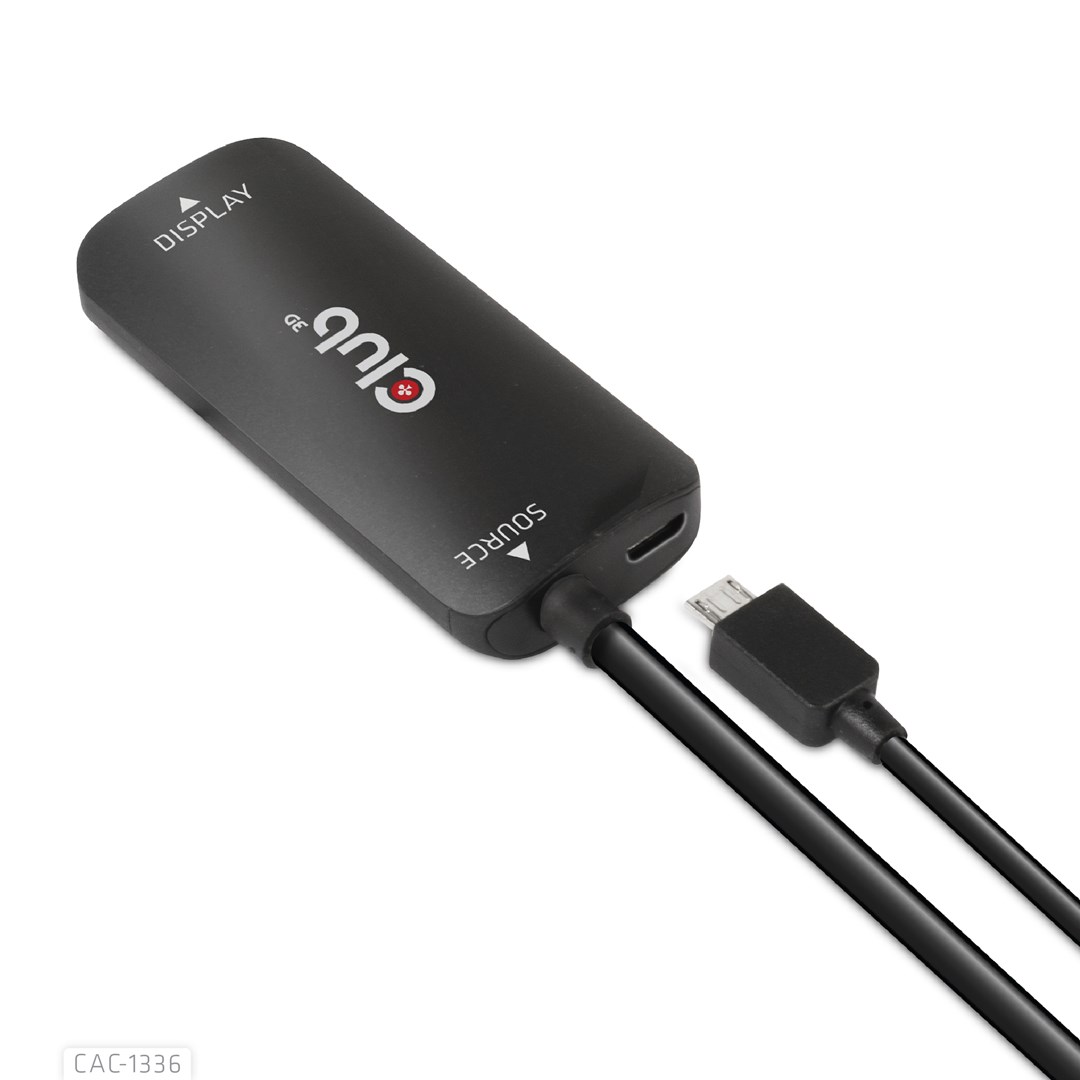 CLUB3D HDMI + Micro USB to USB Type-C 4K120Hz or 8K30Hz M/F Active Adapter CLUB3D HDMI + Micro USB to USB Type-C 4K120Hz or 8K30Hz M/F Active Adapter