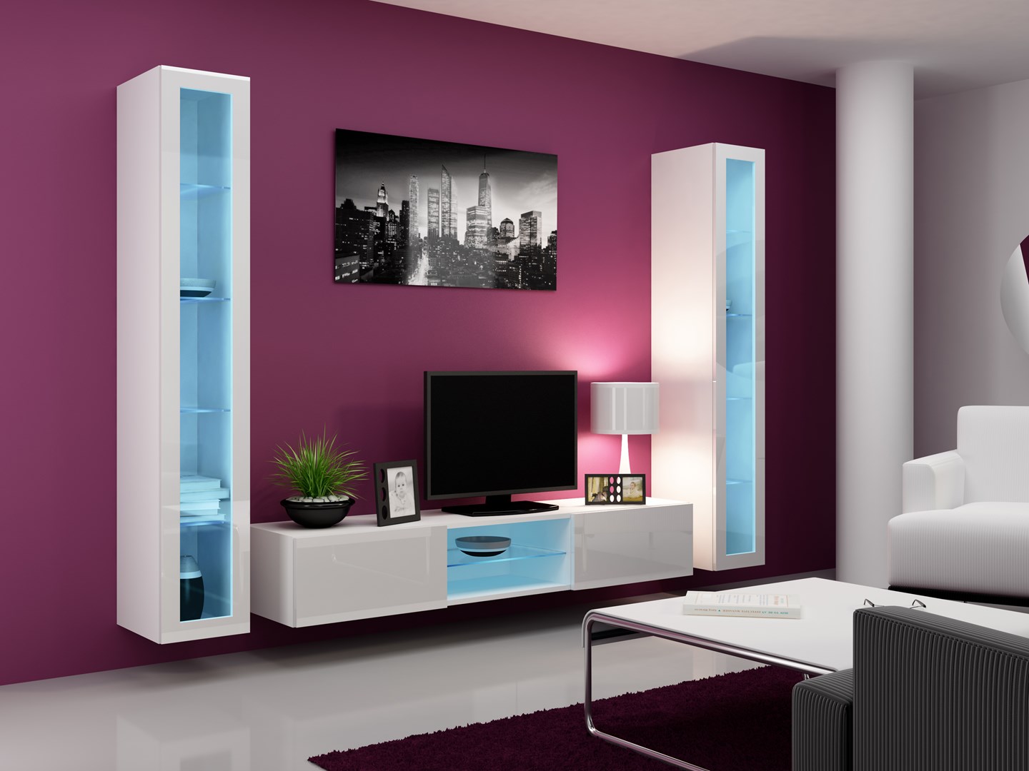 Cama Glass-case VIGO '180' 180/40/30 white/white gloss Cama Glass-case VIGO '180' 180/40/30 white/white gloss