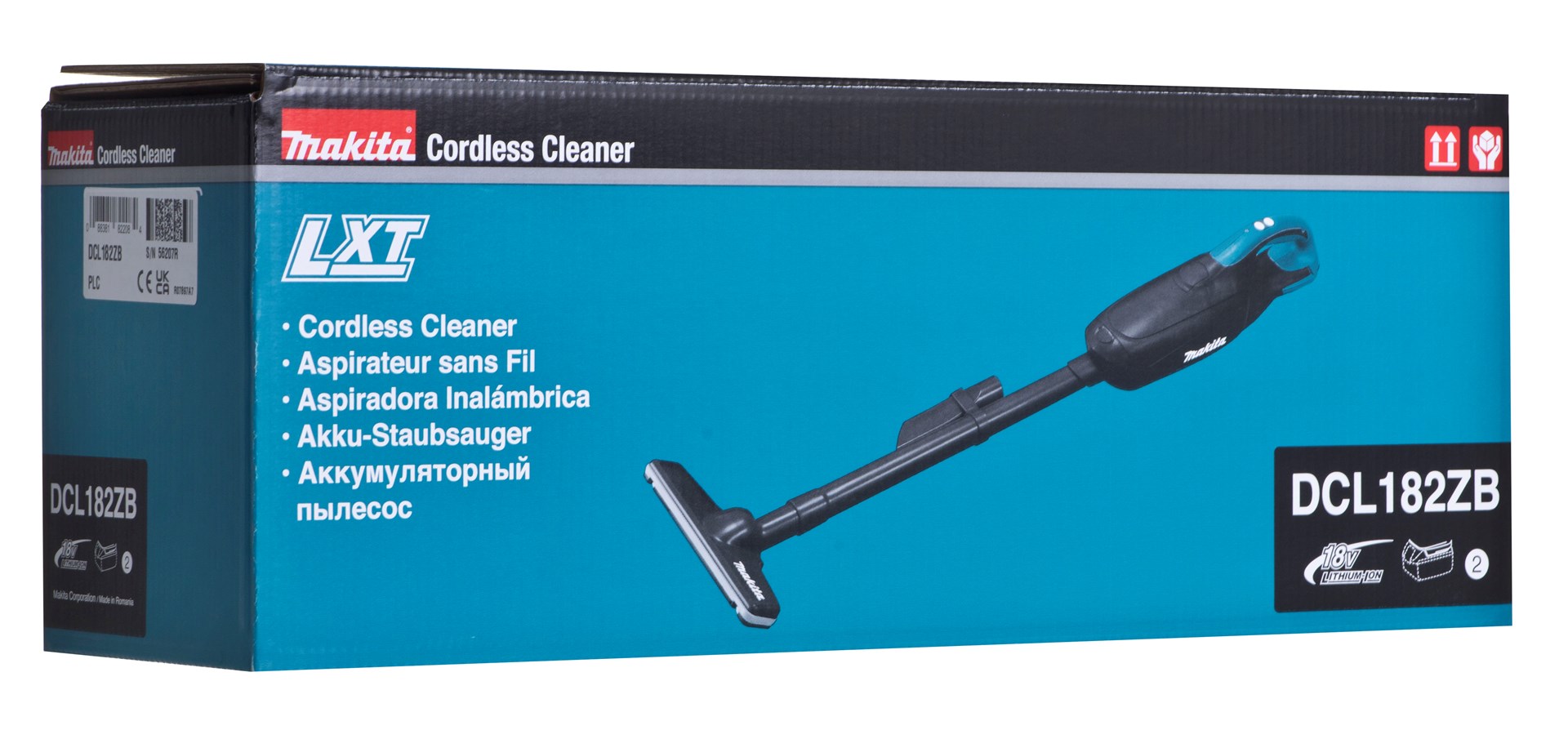 Makita DCL182ZB Cordless Vacuum Cleaner, Blue Makita DCL182ZB Cordless Vacuum Cleaner, Blue