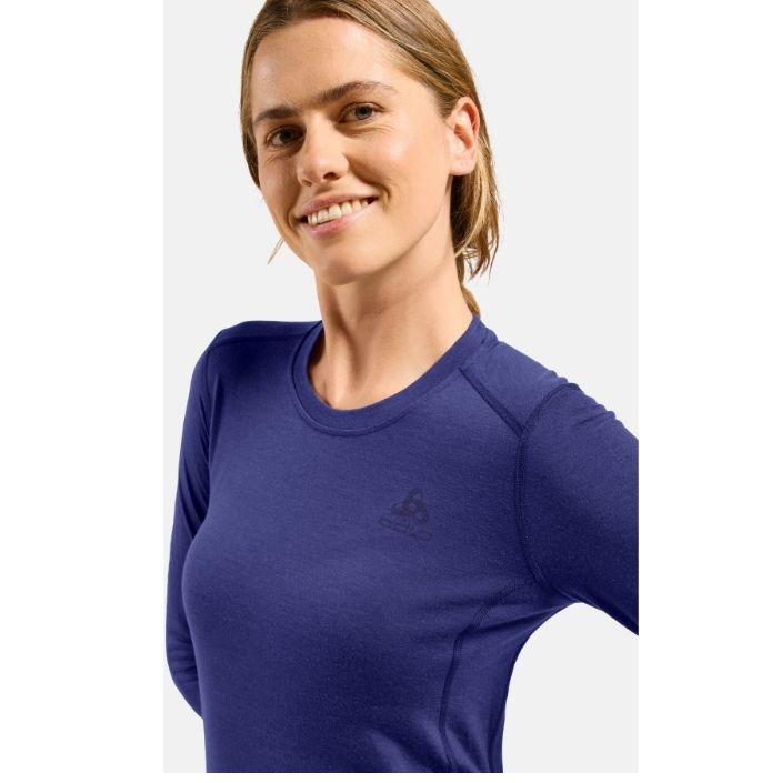 Odlo BL TOP crew neck l/s MERINO 200 long-sleeved thermal underwear, size S, blue Odlo BL TOP crew neck l/s MERINO 200 long-sleeved thermal underwear, size S, blue