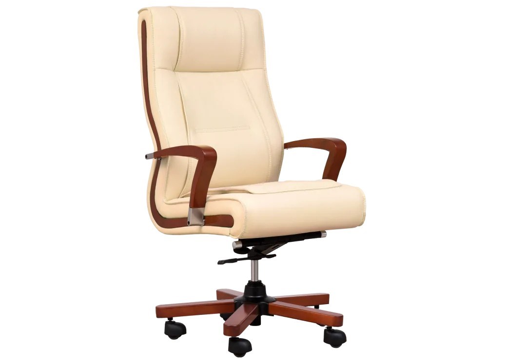 AMBASSADOR cream leather armchair AMBASSADOR cream leather armchair