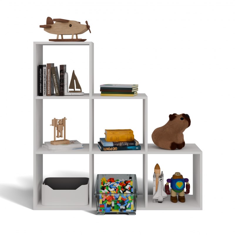 Topeshop STEP BIEL 3X3 living room bookcase Topeshop STEP BIEL 3X3 living room bookcase