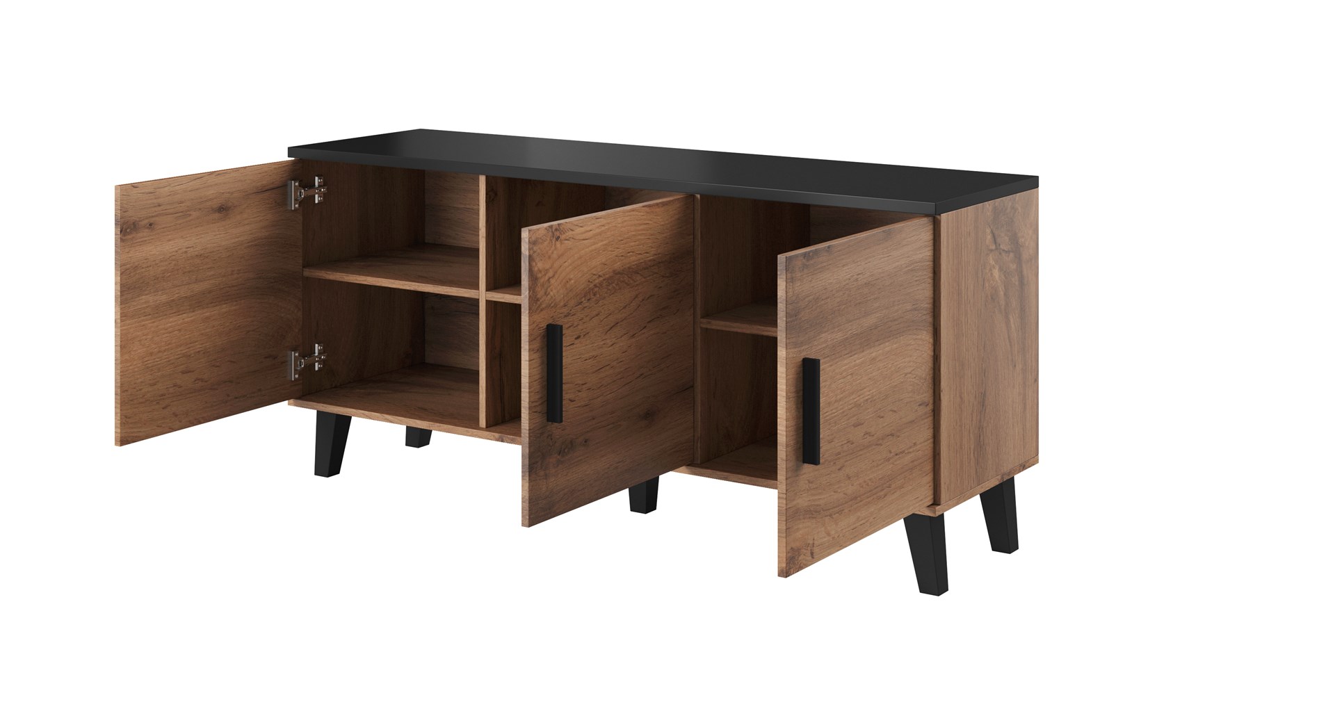 Cama sideboard LOTTA 150 3D wotan oak + mat black Cama sideboard LOTTA 150 3D wotan oak + mat black