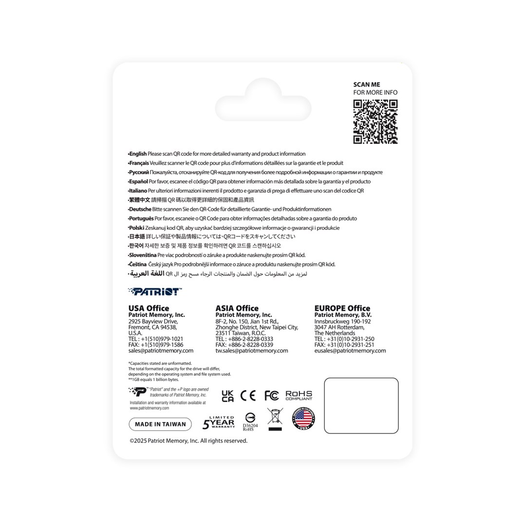 SSD Patriot Viper P410 M.2 PCI-Ex4 NVMe 1.4 500GB 5GB/s (P410P500GM28H) SSD Patriot Viper P410 M.2 PCI-Ex4 NVMe 1.4 500GB 5GB/s (P410P500GM28H)