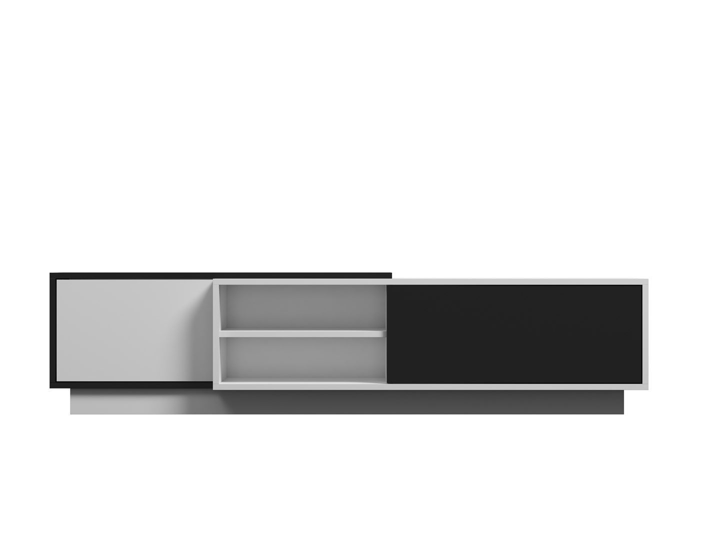 Cama TV cabinet SIGMA1 180 white/black gloss Cama TV cabinet SIGMA1 180 white/black gloss