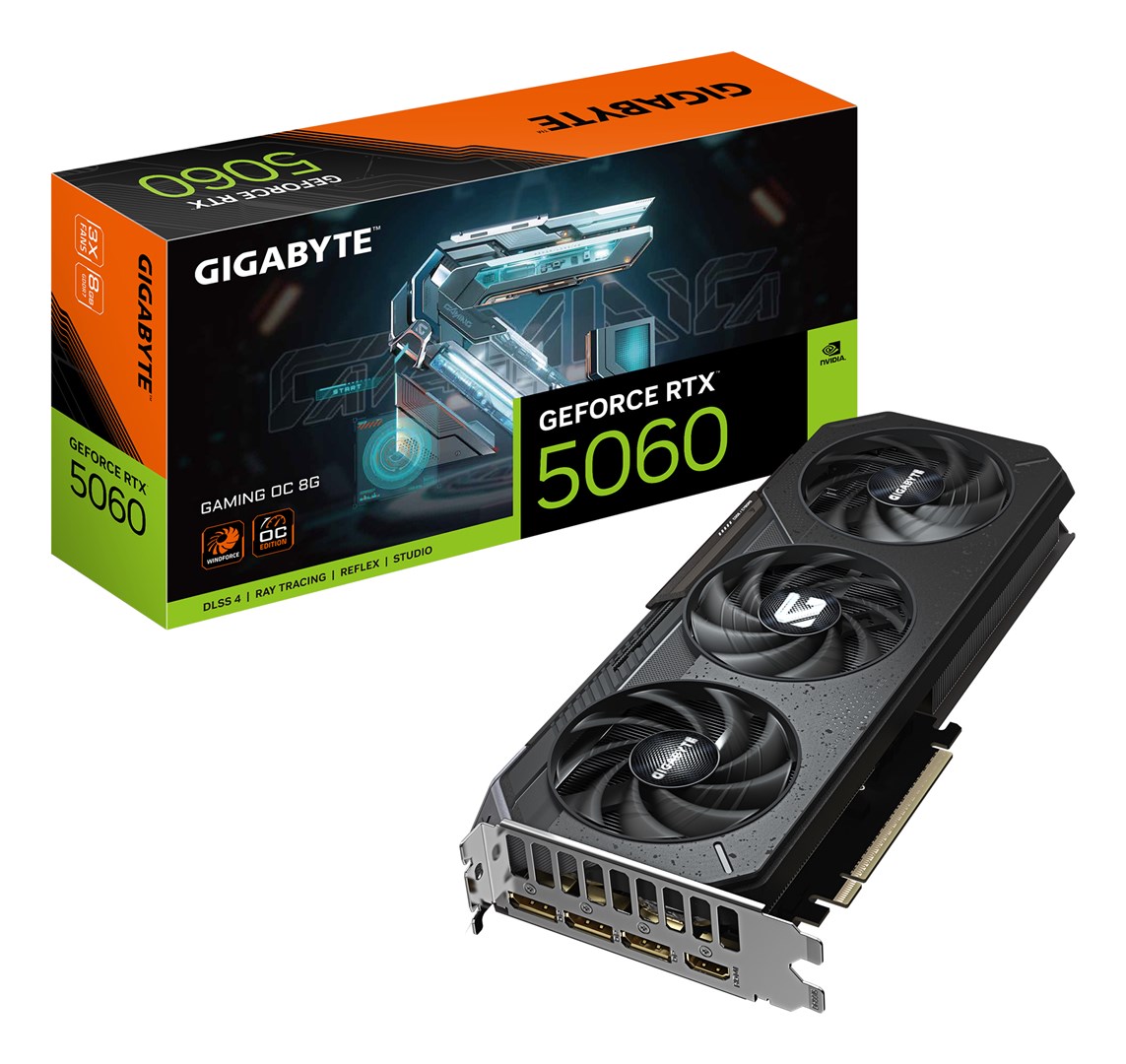 GIGABYTE GeForce RTX 5060 GAMING OC 8G Graphics Card - 8GB GDDR7 GIGABYTE GeForce RTX 5060 GAMING OC 8G Graphics Card - 8GB GDDR7