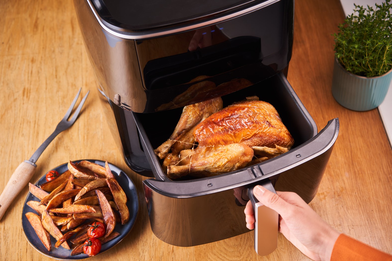Tefal Easy Fry Grill & Steam FW2018 Single Stand-alone 1700 W Hot air fryer Black Tefal Easy Fry Grill & Steam FW2018 Single Stand-alone 1700 W Hot air fryer Black