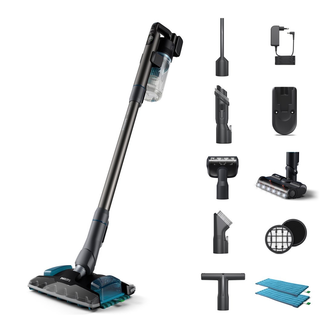 Philips 8000 series XC8057/01 stick vacuum/electric broom Battery Dry&wet Cyclonic Bagless 0.6 L Blue Philips 8000 series XC8057/01 stick vacuum/electric broom Battery Dry&wet Cyclonic Bagless 0.6 L Blue