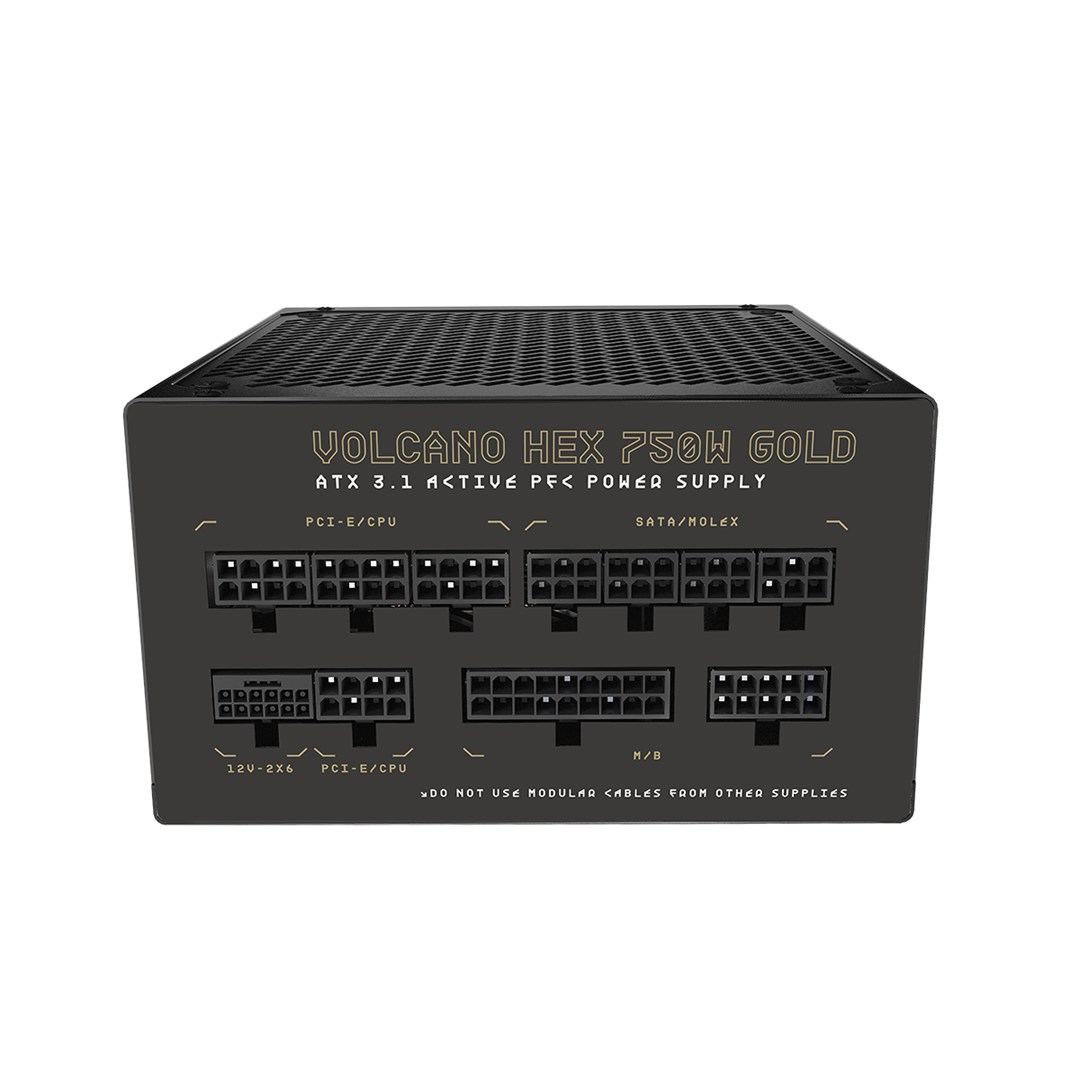 MODECOM Power Supply VOLCANO HEX GOLD 750W ATX3.1 MODECOM Power Supply VOLCANO HEX GOLD 750W ATX3.1