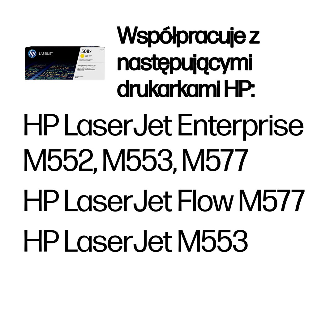 HP 508X High Yield Yellow Original LaserJet Toner Cartridge HP 508X High Yield Yellow Original LaserJet Toner Cartridge