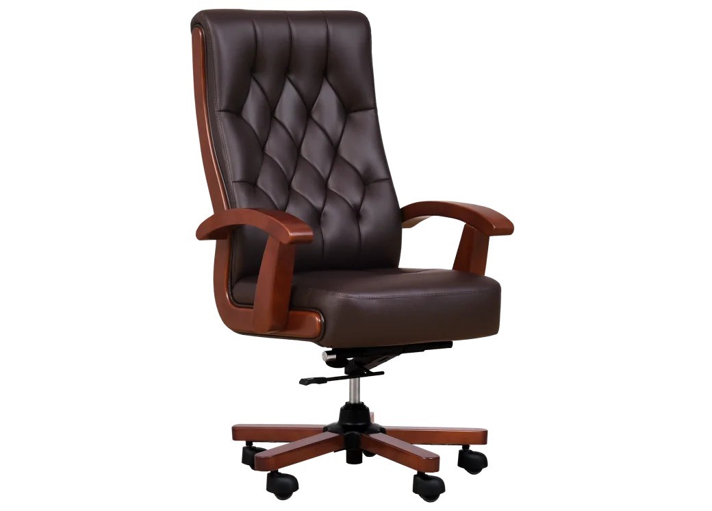 CONSUL brown leather armchair CONSUL brown leather armchair