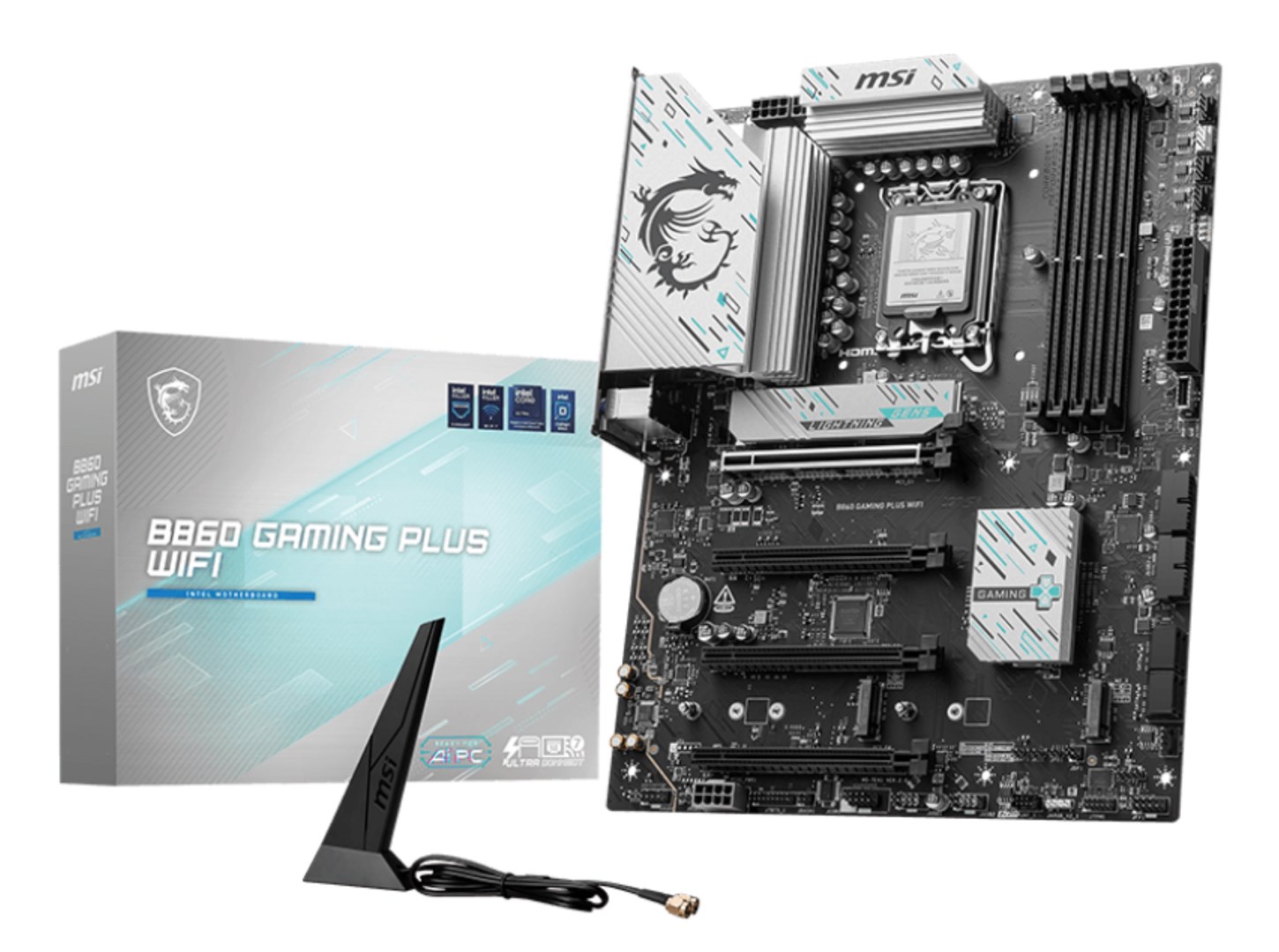 MSI B860 GAMING PLUS WIFI motherboard Intel B860 LGA 1851 (Socket V1) ATX MSI B860 GAMING PLUS WIFI motherboard Intel B860 LGA 1851 (Socket V1) ATX