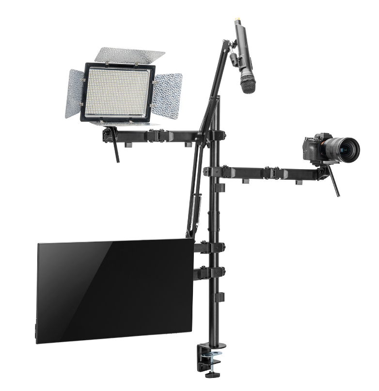 Monitor Mount, Microphone, Camera and Floodlight All-In-One Studio NanoRS, YouTube, 17"-32", max. 9kg, RS164 Monitor Mount, Microphone, Camera and Floodlight All-In-One Studio NanoRS, YouTube, 17"-32", max. 9kg, RS164